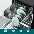 thumbnail image 3 of MALACASA 16 Piece Dinnerware Set, Stoneware Tableware Set For 4, Dark Green Dishes Plate, 3 of 7