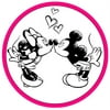 Mickey & Minnie Kisses Image Edible Cupcake Topper Frosting Sheet