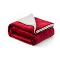 thumbnail image 6 of Mellowdy Faux Rabbit Fur Twin/Full Blanket (Burgundy, 60x80 inches) - Luxury, Silky, Fluffy Throw, 6 of 9