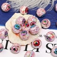 thumbnail image 4 of 10pcs acrylic red evil eye round beads pack – Halloween DIY jewelry making, bracelet necklace craft supplies, phone charm accessories, 4 of 8