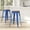 Blue, variant on Merrick Lane 30" High Backless Yellow Metal Bar Height Dining Stool with Wooden Seat for Indoor Use
