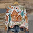 thumbnail image 3 of BUIgtTklOP Deals Clearance Sales Women's Casual Long Sleeve Sweatshirt Crewneck Vacation Christmas 3D Digita Printing Cute Loose Fit Pullovers Tops, 3 of 3