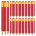 thumbnail image 1 of Shisuyan 72 Pcs Half Pencils With Eraser Mini Golf Pencils Hb Half Pencils Round Pre-Sharpened Pencils For Bridal Shower Wedding Golf School Office Red, 1 of 9