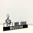 thumbnail image 2 of Handmadetneonsign Musician Metal Nameplate, Music Note Desk Nameplate, Musician Desk Name Plate Decor, 2 of 5