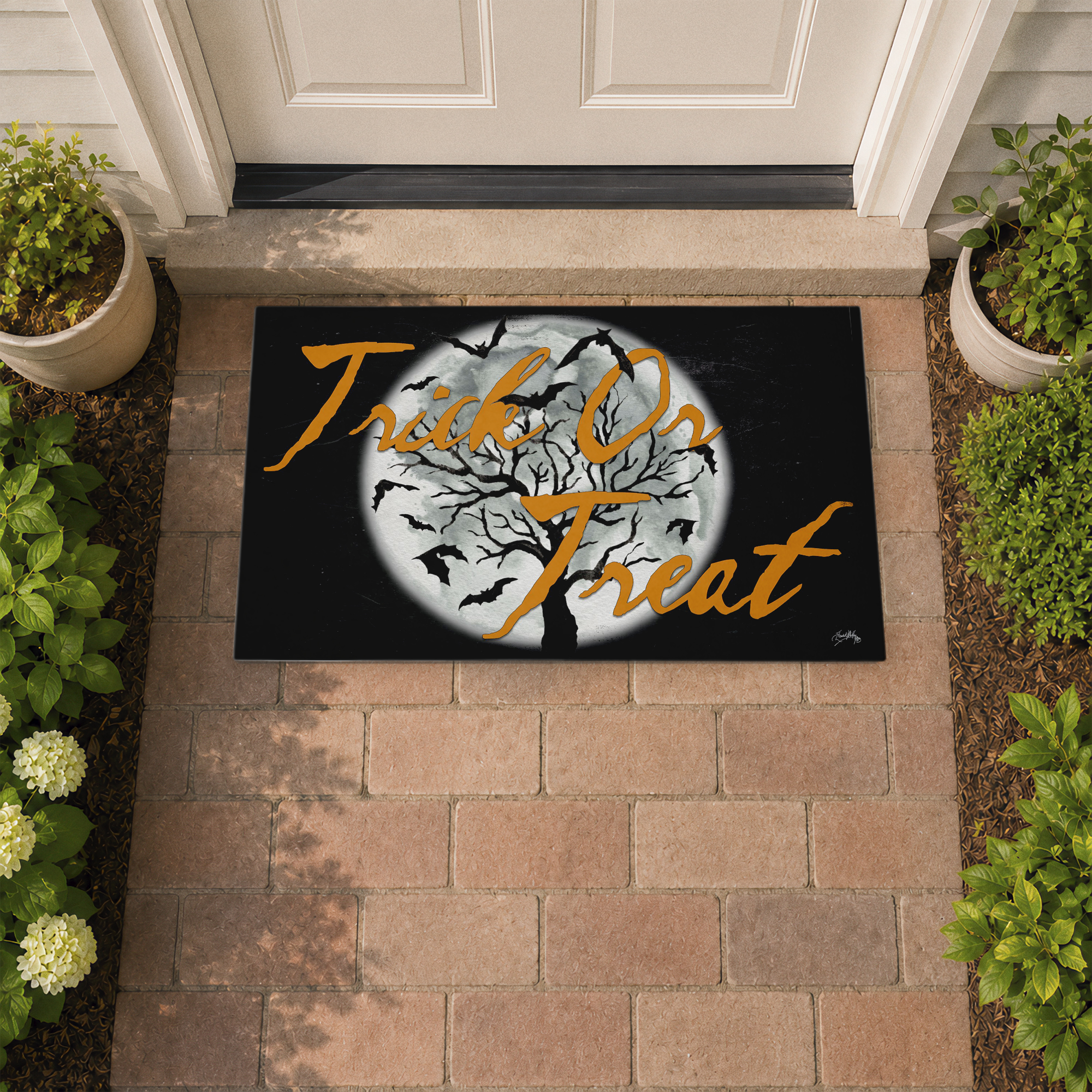 Stupell Industries Trick Or Treat Halloween Night Printed Outdoor Door Floor Mat, design by Elizabeth Medley