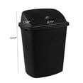 thumbnail image 2 of Teyyvn 10 Gallon Plastic Kitchen Trash Containers with Swing Lid, 4 Pack Swing Top Garbage Bin, Black, 2 of 14