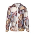 thumbnail image 1 of Balery Sea Shells Sudadera ligera de manga larga con capucha y protección solar UPF 50+ para hombre y mujer, ideal para pesca y running-X-Large, 1 of 7