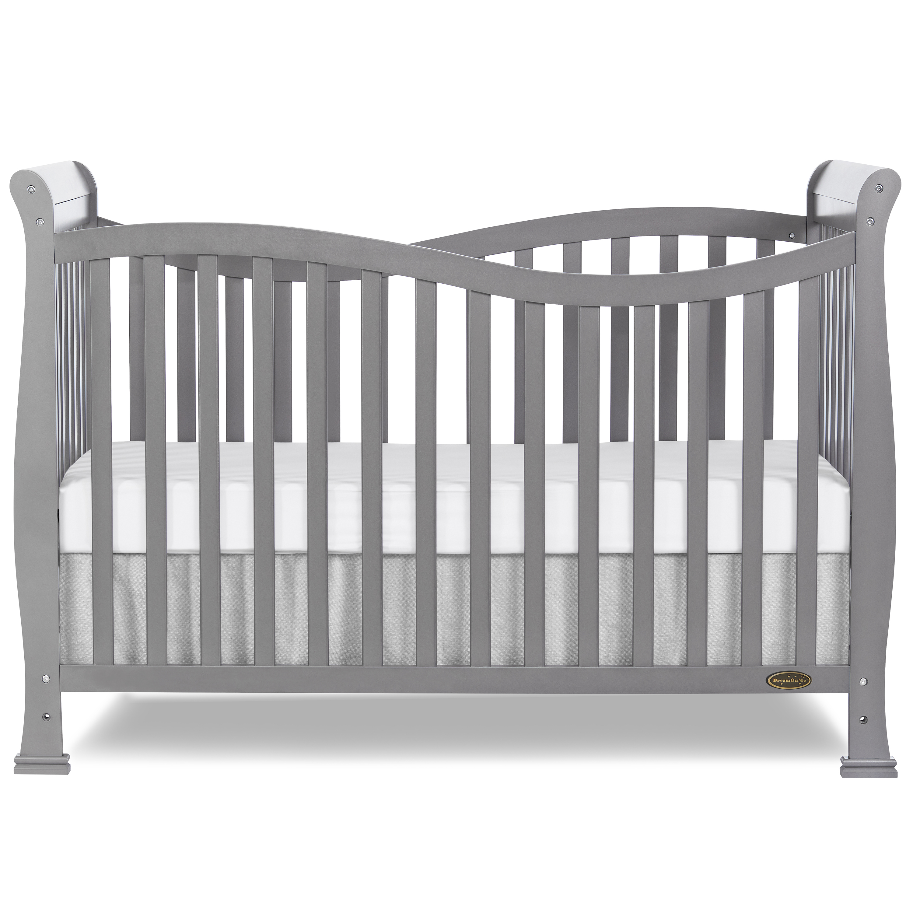 Dream On Me Violet 7-in-1 Baby Convertible Crib in Steel Grey, Greenguard Gold Certified