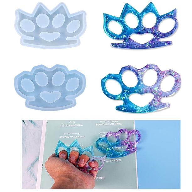 Injueey Molde de silicona para colgante de dedo, molde de llavero reutilizable multiusos, molde de epoxi de fundición Flexible para manualidades caseras Artesanía Injueey HA013205-00