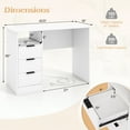 thumbnail image 3 of Giantex PC Desk Computer Workstation w/Drawers & Charge Station, Study Writing Desk, 3 of 6