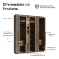 thumbnail image 4 of Ropero Closet Madesa Venus 6 Puertas 2 Espejos 180cm MC 01, 4 of 5