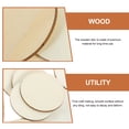 thumbnail image 2 of Pawsdot 50Pcs Round Wooden Ornaments Beige Natural Wood Slices for Decorating and Crafting, 2 of 8