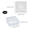 thumbnail image 2 of 1pc Christmas Clear Acrylic Soap Stamps DIY Soap Molds Supplies Square Christmas Tree Pattern 53x53x16mm pattern: 50x50mm, 2 of 7