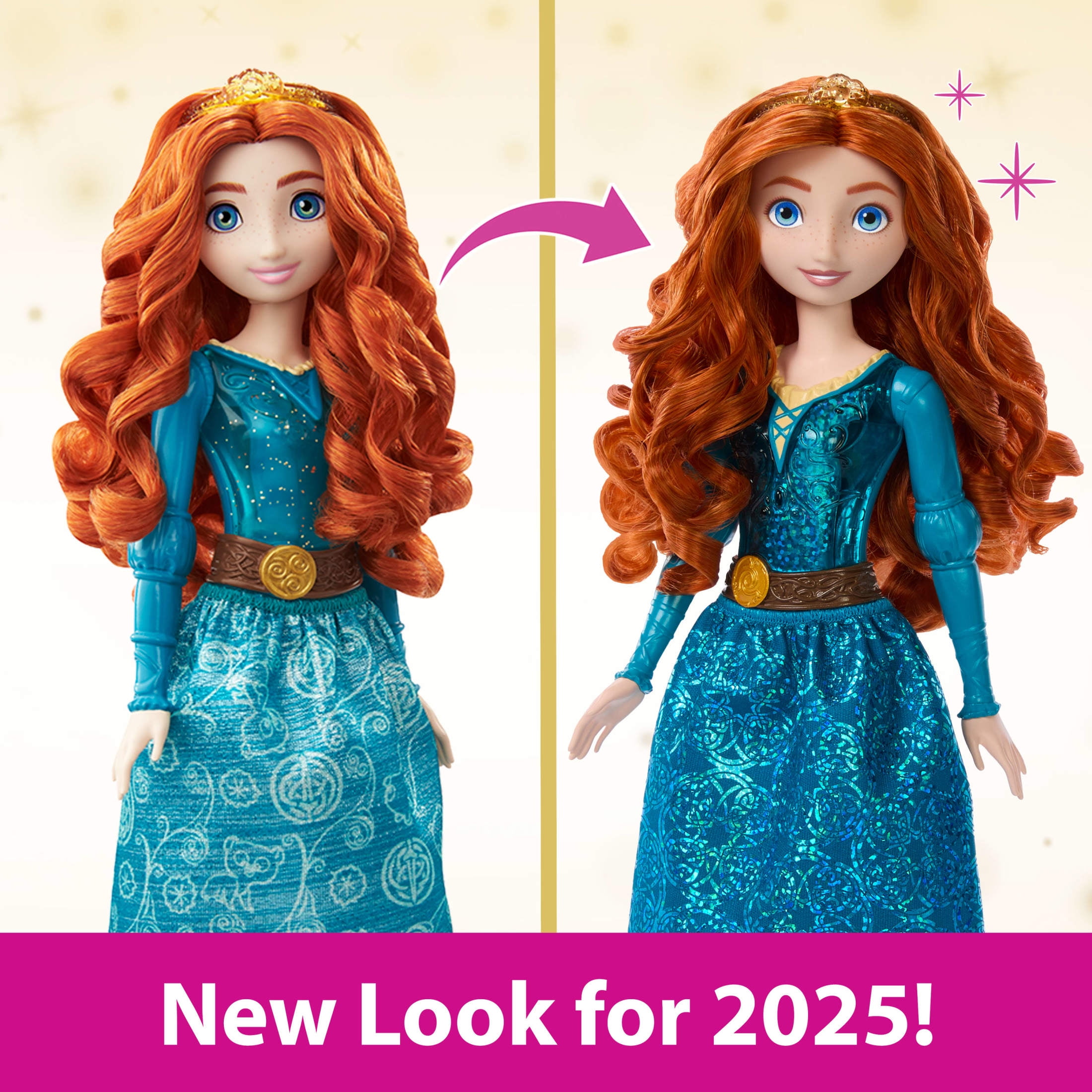 Disney Princess Merida Fashion Doll with Red Hair, Sparkling Look