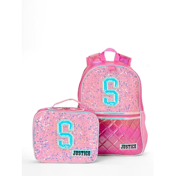 Justice 2 Piece Initial Backpack Set