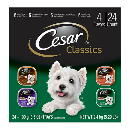 Cesar Cuisine Canine Volaille Variety Pack Dog Plateaux alimentaires 3.5 Onces (paquet de 24)