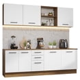thumbnail image 1 of Cocina Integral Modular Madesa Agata 240cm Marrón/Blanco, 1 of 5