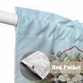 thumbnail image 4 of Christmas Cardinal Swag Valances for Windows, Kitchen Curtains 36 Inch Length 2 Panels Set, Winter Xmas Poinsettia Berry Sky Blue Short Curtains for Small Windows Rod Pocket Cafe Curtains 28"x36", 4 of 8