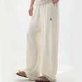thumbnail image 6 of Akiihool Linen Pants for Men Summer Men's Big and Tall Performance Extreme Comfort Pant White,XXXL, 6 of 9
