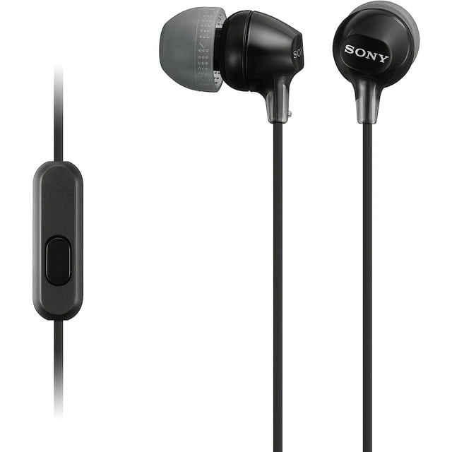 Sony MDR-EX15AP | EX Monitor In-Ear Headphones With Microphone - Black