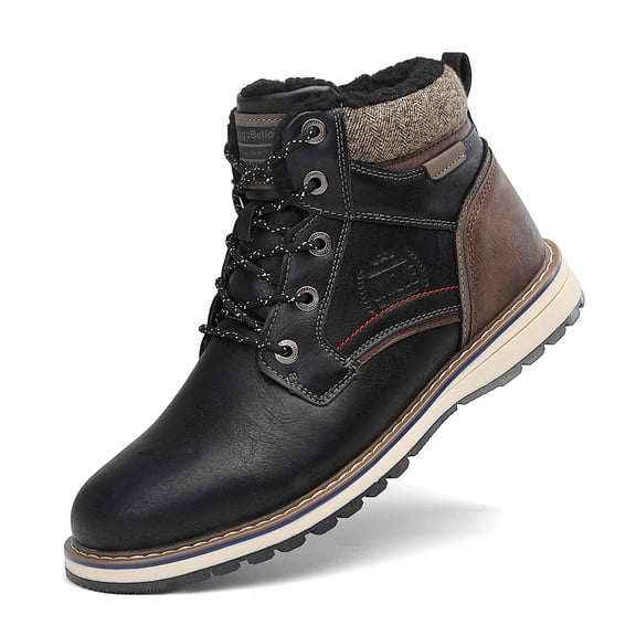 ARRIGO BELLO Men's Snow Hiking Boots Outdoor Winter Snow Boots 9.5 Black