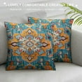 thumbnail image 3 of QZHH  Throw Pillow Covers Decorative Orange Blue Bohemian   Throw Pillow Case Cushion Pillowcases for Home Decor Sofa Car Living Room, 3 of 5