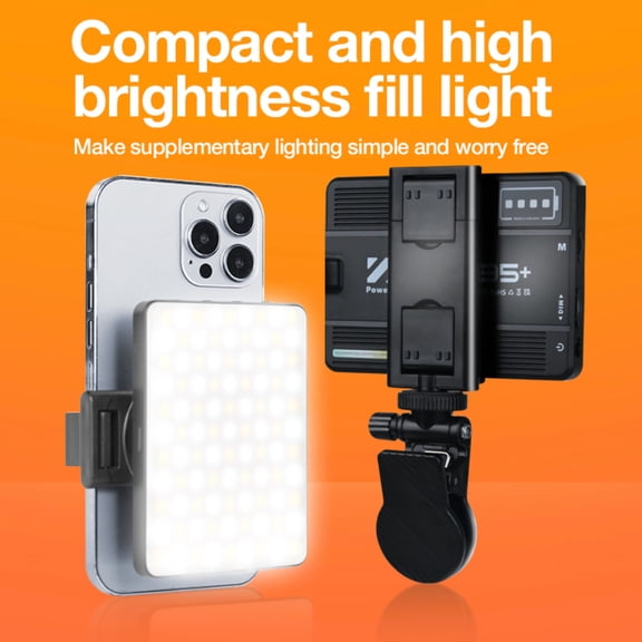 M17 Clip-On LED Fill Light, 2500-9000K Adjustable Color Temperature,5W Portable Video Light for Vlogging, Photography & Video Calls