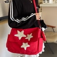 thumbnail image 2 of Lovely Satchel Bag Casual Y Versátil Pentagrama Nailon Bandolera Un Hombro Mujer S () Rojo, 2 of 9