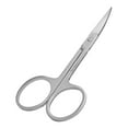 thumbnail image 2 of Curved Round Facial Hair Scissors - Stainless Steel Beard Nose Hair Trimming Scissors, Eyebrow Eyelash Ear Hair Grooming Tool, Sharp Precision Tip, Ergonomic Handle, Travel Size, 2 of 9