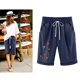 thumbnail image 2 of Pantalones cortos de talla grande con cordones y bolsillos sueltos informales estampados de verano para mujer Pompotops  ulkah937416, 2 of 6