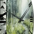 thumbnail image 3 of Designart "Birch Woods Ethereal gracefulness V" Forest Oversized Wall Clock, 3 of 5