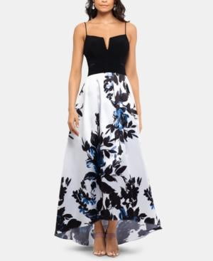 xscape floral high low dress
