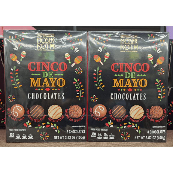 Moser Roth Private Chocolatiers Cinco De Mayo Chocolates 3.52oz 100g (2 Boxes)