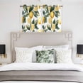 thumbnail image 4 of Lemon Kitchen Curtains Short 45 Inch Length, Summer Yellow Fruit Country Spring Leaf Plant Grommet Top Bedroom Living Room Curtains, Light Filtering Cafe Curtain Drapes 2 Panels Set 84''x45'', 4 of 9