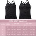 thumbnail image 2 of 2 Pack Women's Solid Camisoles Stretch Tank Tops with Shelf Bra Adjustable Strap Cami with Built in Padded Bra, 2 of 5