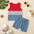 thumbnail image 6 of Otqutp Toddler Fashion Clothes Set Kids Boys Girls 4th Of July Sleeveless Independence Day Star Prints T Shirt Tops Shorts Outfits, 6 of 7
