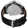 thumbnail image 2 of Men's Quartz Dual-Time Multifunction Leather Silver-Tone Strap Watch, 2 of 5
