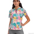 thumbnail image 2 of CHAQLIN Tropical Floral & Pineapple Print Breathable Polo Shirts, Polyester Workout Polo Shirts Lightweight Moisture Wicking Golf Shirt for Tennis Outdoor Travel, 2 of 10