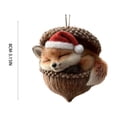 thumbnail image 2 of 3D Forest Animal Acorn Ornaments, Woodland Christmas Decor with Realistic Animal Figures, Resin Hanging Ornaments for Christmas Tree, Home, Party Decor, Cozy Forest Theme Collection, 2 of 6