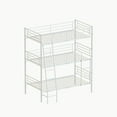 thumbnail image 2 of LOOM Bedroom dormitory twin size white metal triple bunk bed can be disassembled into three beds, 2 of 8
