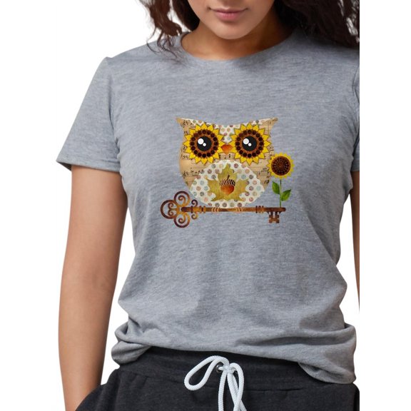 CafePress - Owls Autumn Song Womens Tri Blend T Shirt - Womens Tri-blend T-Shirt