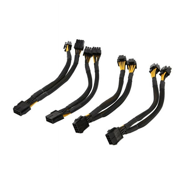 4 Pcs CPU 8 Pin Splitter ATX CPU 8 Pin Female to Dual 8(4 4) Pin Male EPS 12V for Motherboard Power Adapter Cable