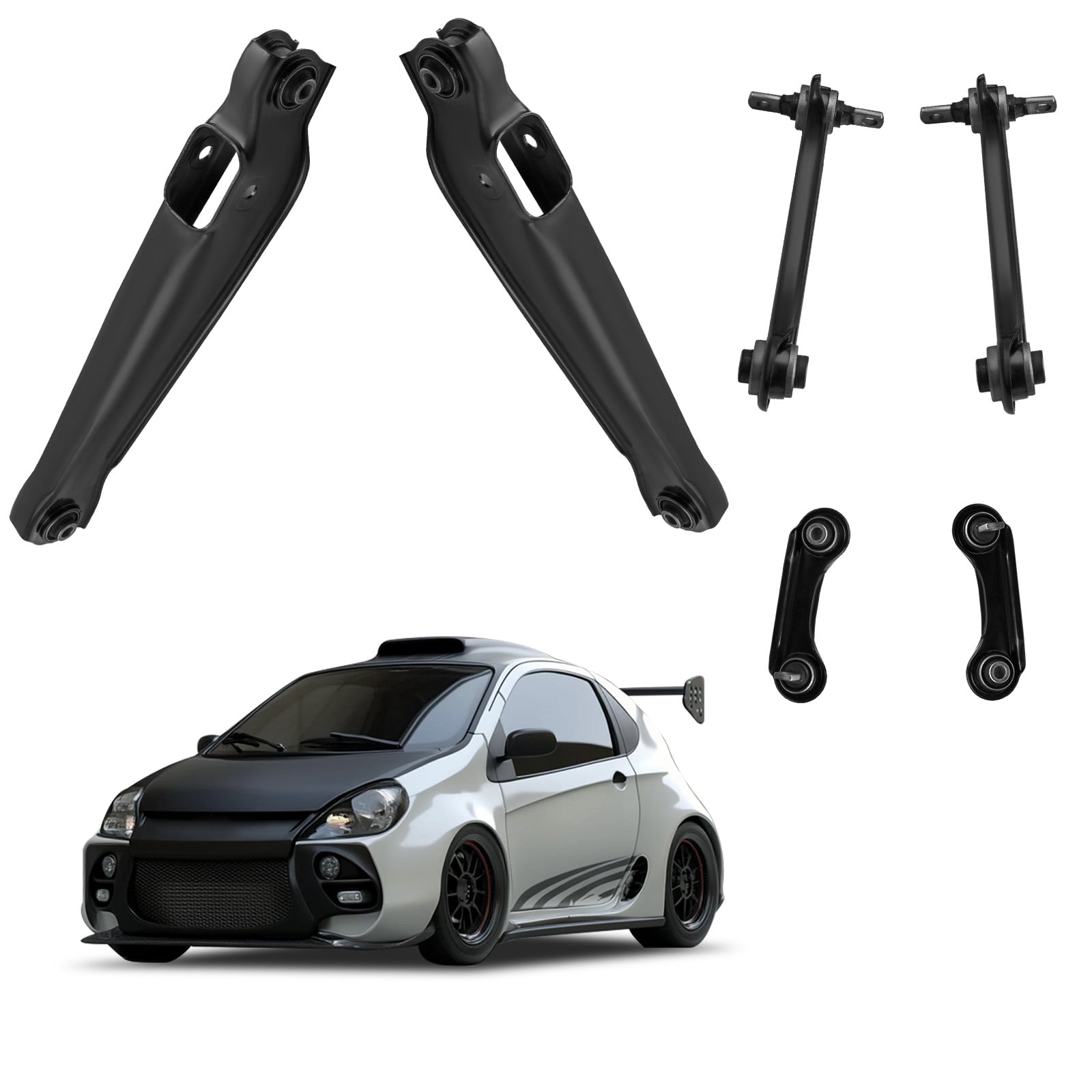 maXpeedingrods 6Pcs Rear Suspension Kit Upper Lower Control Arms w/Ball Joints for Mitsubishi Mirage 1993-2002