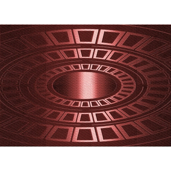 Ahgly Company Indoor Rectangle Patterned FireBrick Red Area Rugs, 7' x 9'