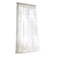 thumbnail image 2 of Tyidzon White Sheer Curtains, Light Filtering Semi Sheer Voile Curtains with Design Leaves Embroidered Rod Pocket Window Drapes for Bedroom Living Room, 2 of 7