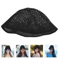 thumbnail image 4 of KAKOWELY Sombrero de paja para playa para mujer, sombrero versátil para mujer, sombrero de cubo para niña, 4 of 5
