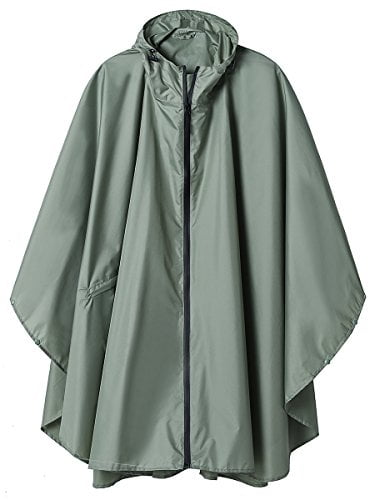 SaphiRose PONCHO Women's Long Hooded Rain Jacket Outdoor Raincoat Windbreaker