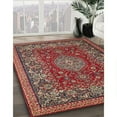 thumbnail image 3 of Ahgly Company Machine Washable Indoor Rectangle Traditional Orange Salmon Pink Area Rugs, 3' x 5', 3 of 7