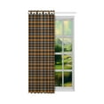 thumbnail image 2 of MKHERT Tartan Black Blackout Window Curtain Drapes Bedroom Living Room Kitchen Curtains 52x84 inch, 2 of 3