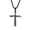 Black with chain, variant on Unisex Stainless Steel Hip Hop Hollow Sport Baseball Engravd Letter SOFTBALL Cross Pendant Amulet Crucifix Necklace Silver Free Chain